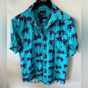 Men’s Black Diamond Button-up Shirt Sleeved Shirt Large Rock-Climbing Themed